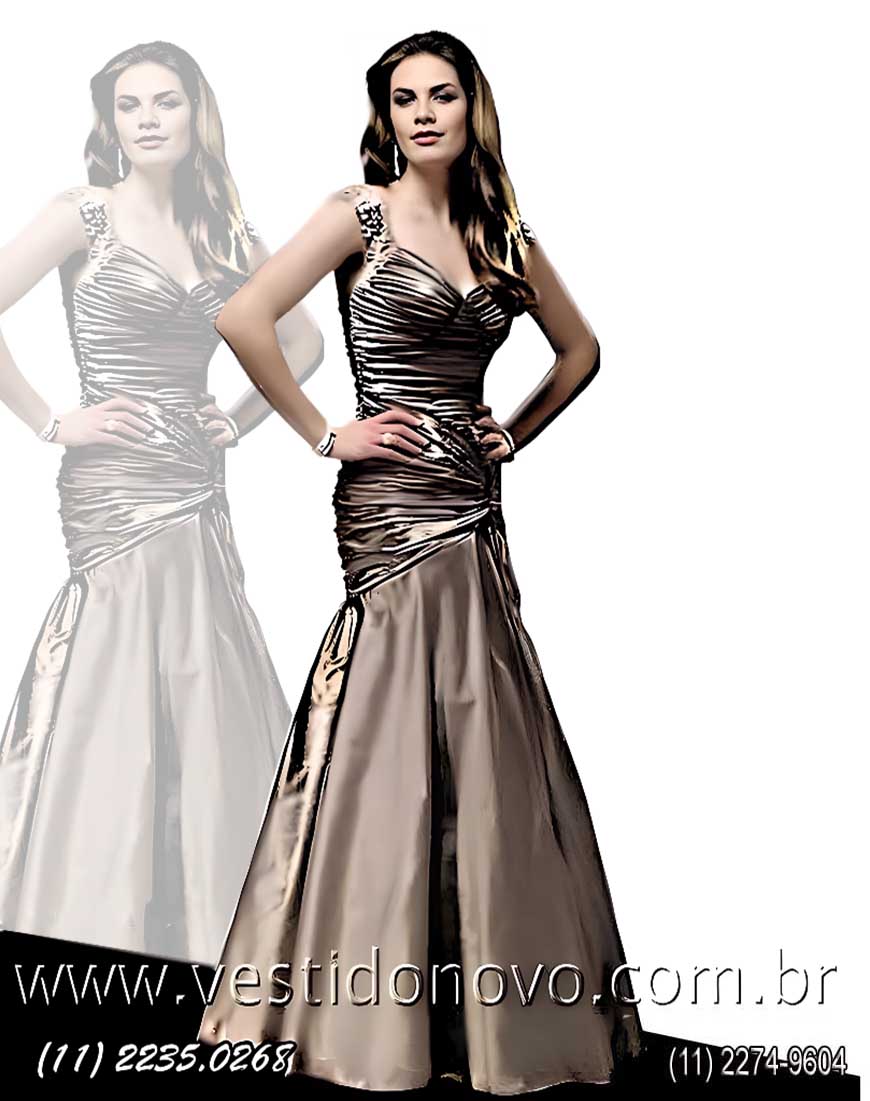 Vestido bodas de prata em zibeline cinza, zona sul de S�o Paulo