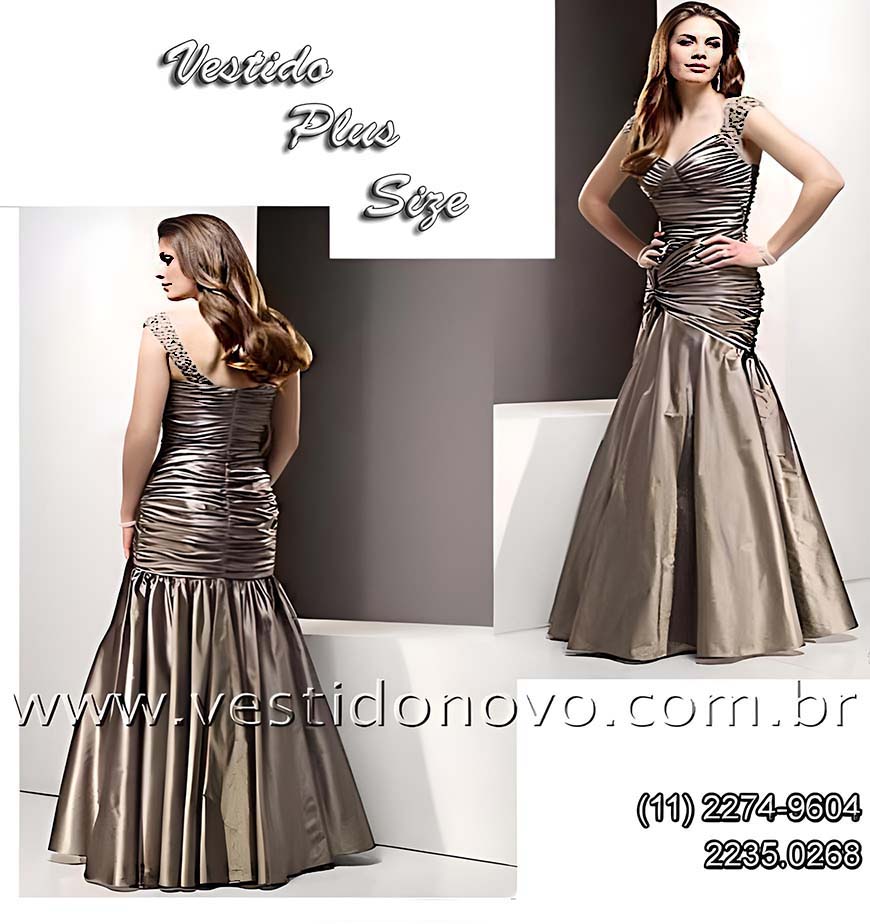 Vestido bodas de prata em zibeline cinza, zona sul de S�o Paulo