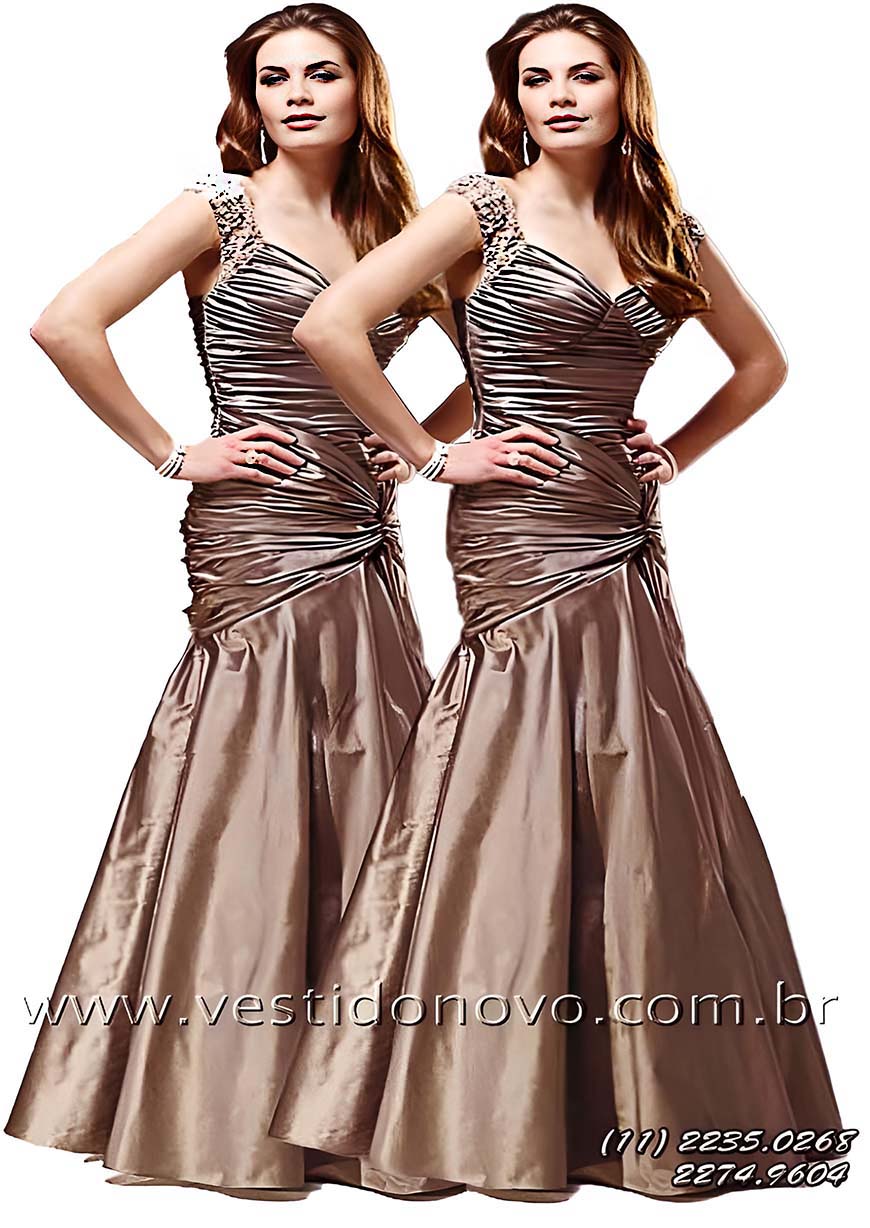 Vestido bodas de prata em zibeline cinza, zona sul de S�o Paulo