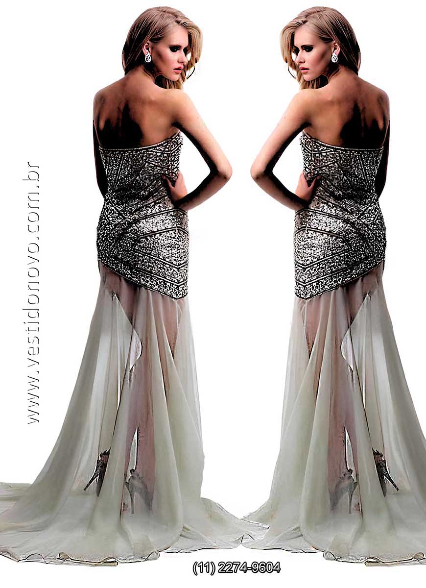 vestido para bodas de prata, m�e da noiva, plus size, com pedraria brilho e transpar�ncia em S�o Paulo