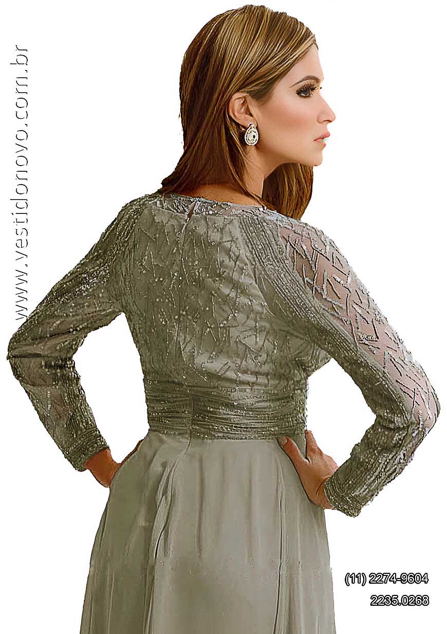 vestido de festa, com manga comprida, plus size, bodas de prata, tamanho grande, em S�o Paulo 