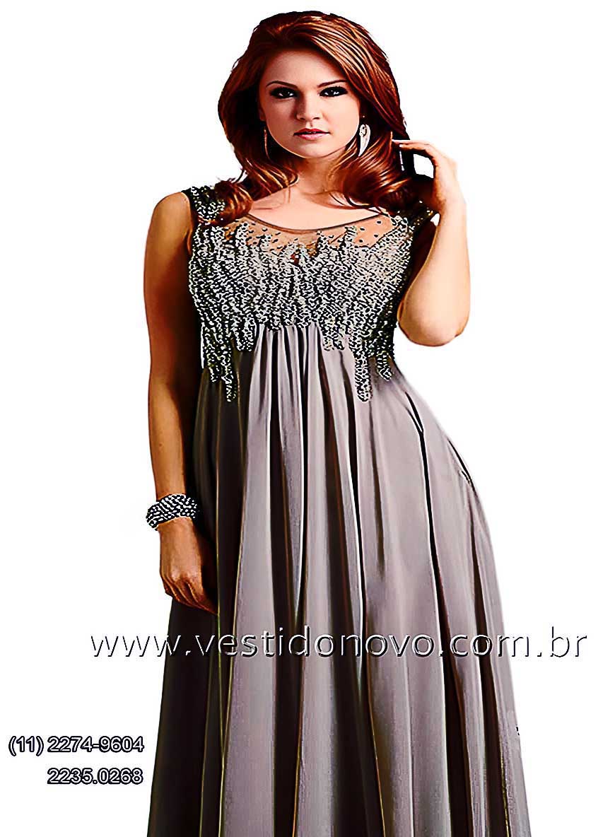 vestido bodas de prata, plus size, com muito brilho e pedraria grauda em sao paulo