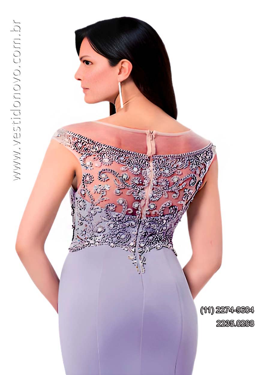 Vestido bodas de prata, com brilho e pedraria no busto, S�o Paulo