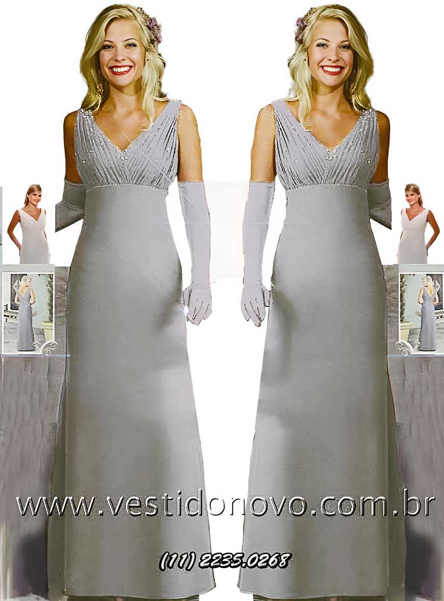 Vestido cinza gelo, bodas de prata, zona sul de S�o Paulo